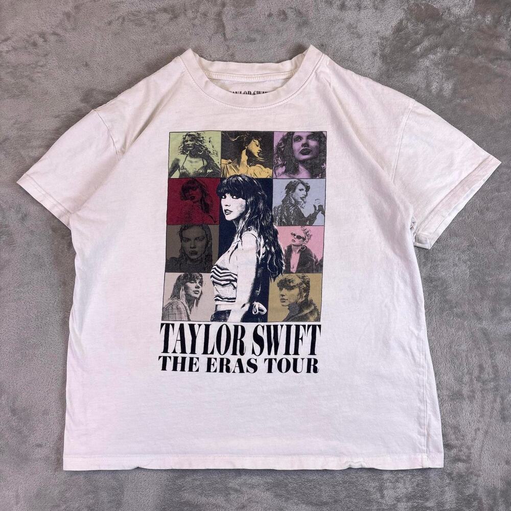 Taylor Swift The Eras Tour 2023–2024 Official T-Shirt Adult L White Concert Tee